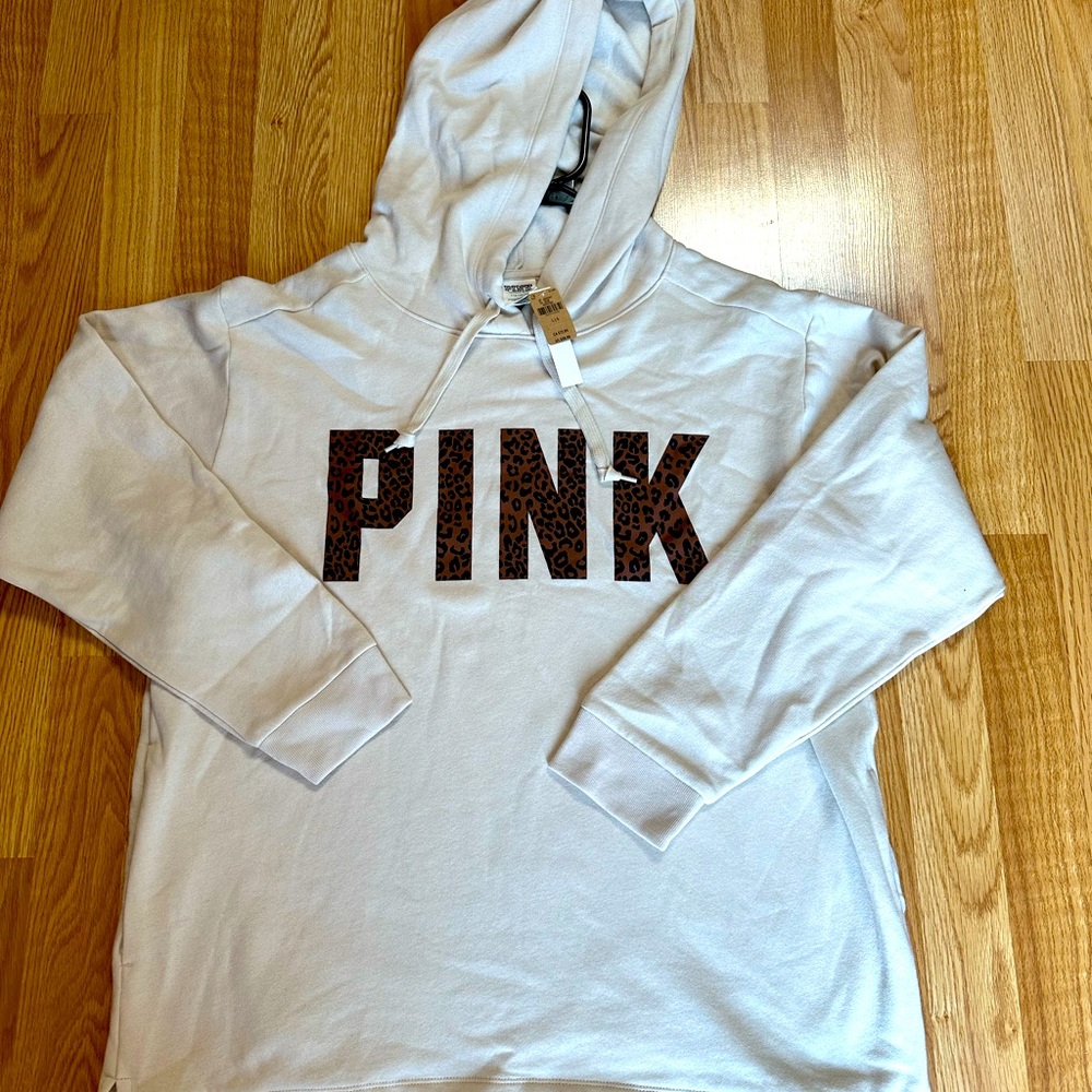 Victoria’s Secret Pink leopard tunic hoodie size L